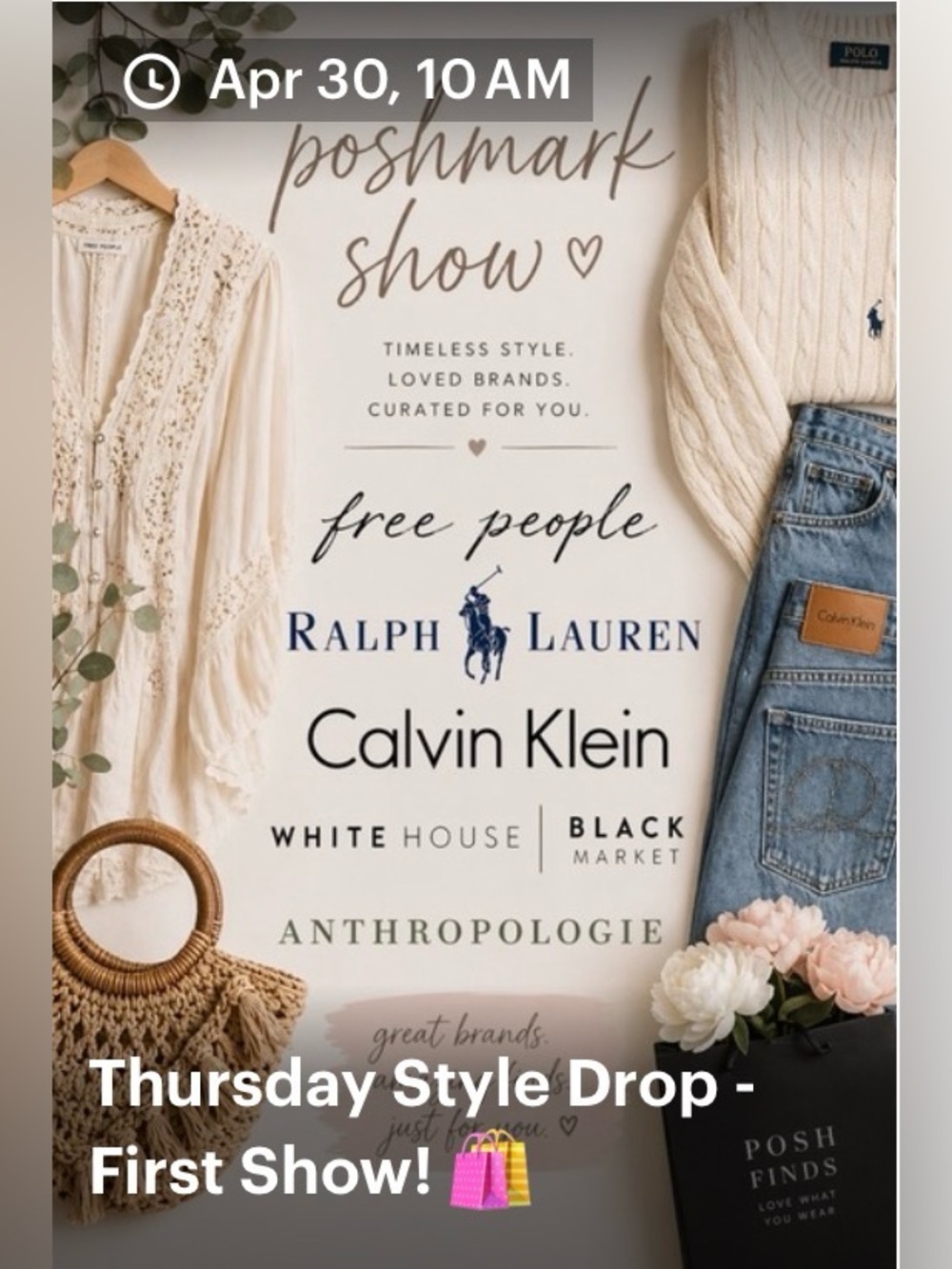 Join my FIRST show! April 30 at 10 am EST